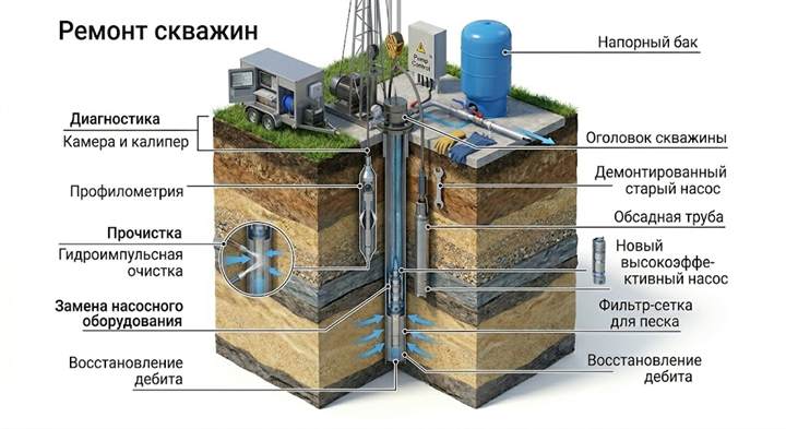 Ремонт скважин в Бердске